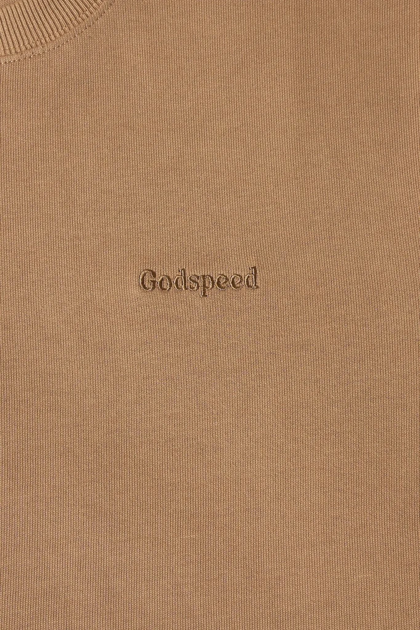 Godspeed Tonal Mini Logo Heavyweight Organic T-Shirt - Brown