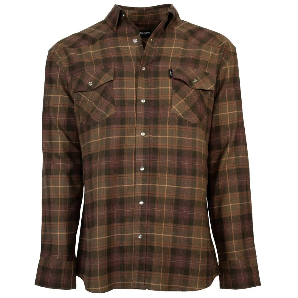 'Hooey' Men's Flannel Snap Front - Brown / Black