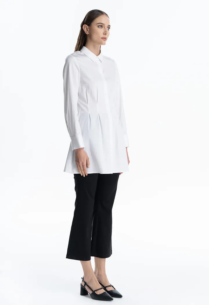 Hourglass Fit Solid Midi Shirt Dress