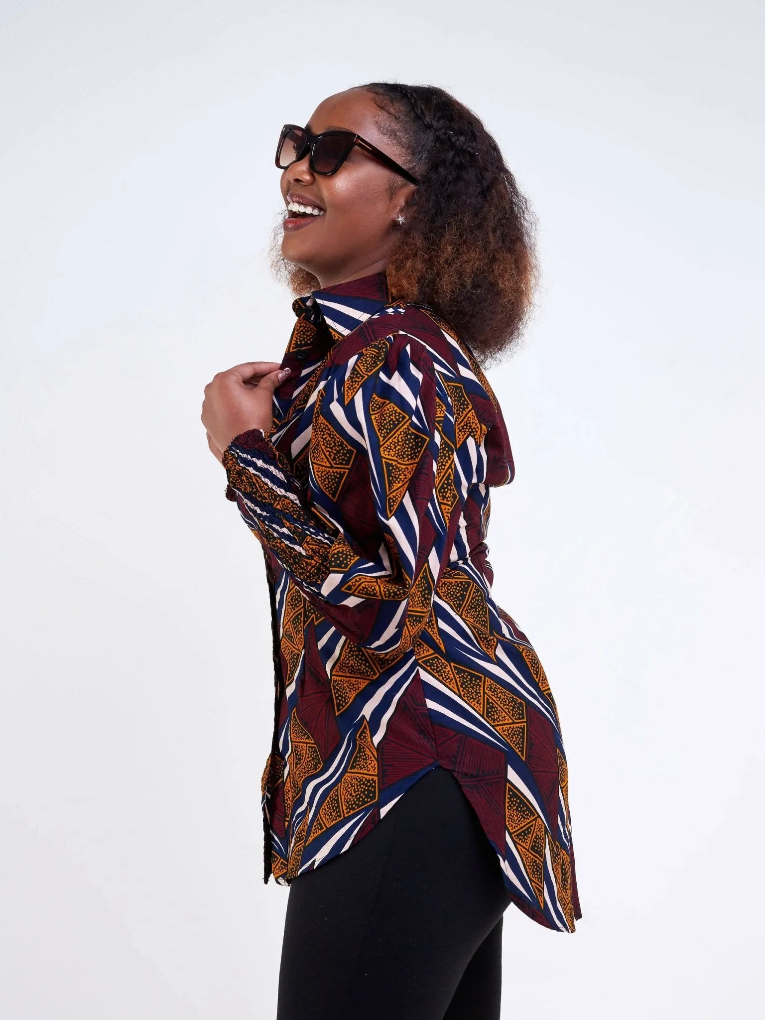 Izulu Ziwa Top - Brown Print