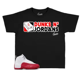 Kids - Cherry 12 Dunk n Jordans Shirt