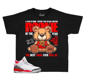 Kids - Fire Red 3 Rookie Bear Shirt