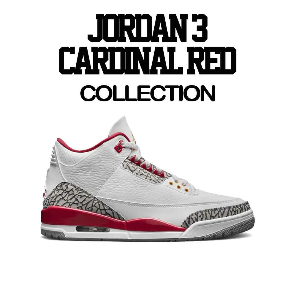 Kids - Retro 3 Cardinal Red Fresh Sneakers Shirt