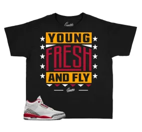 Kids - Retro 3 Cardinal Red Young Fresh Shirt