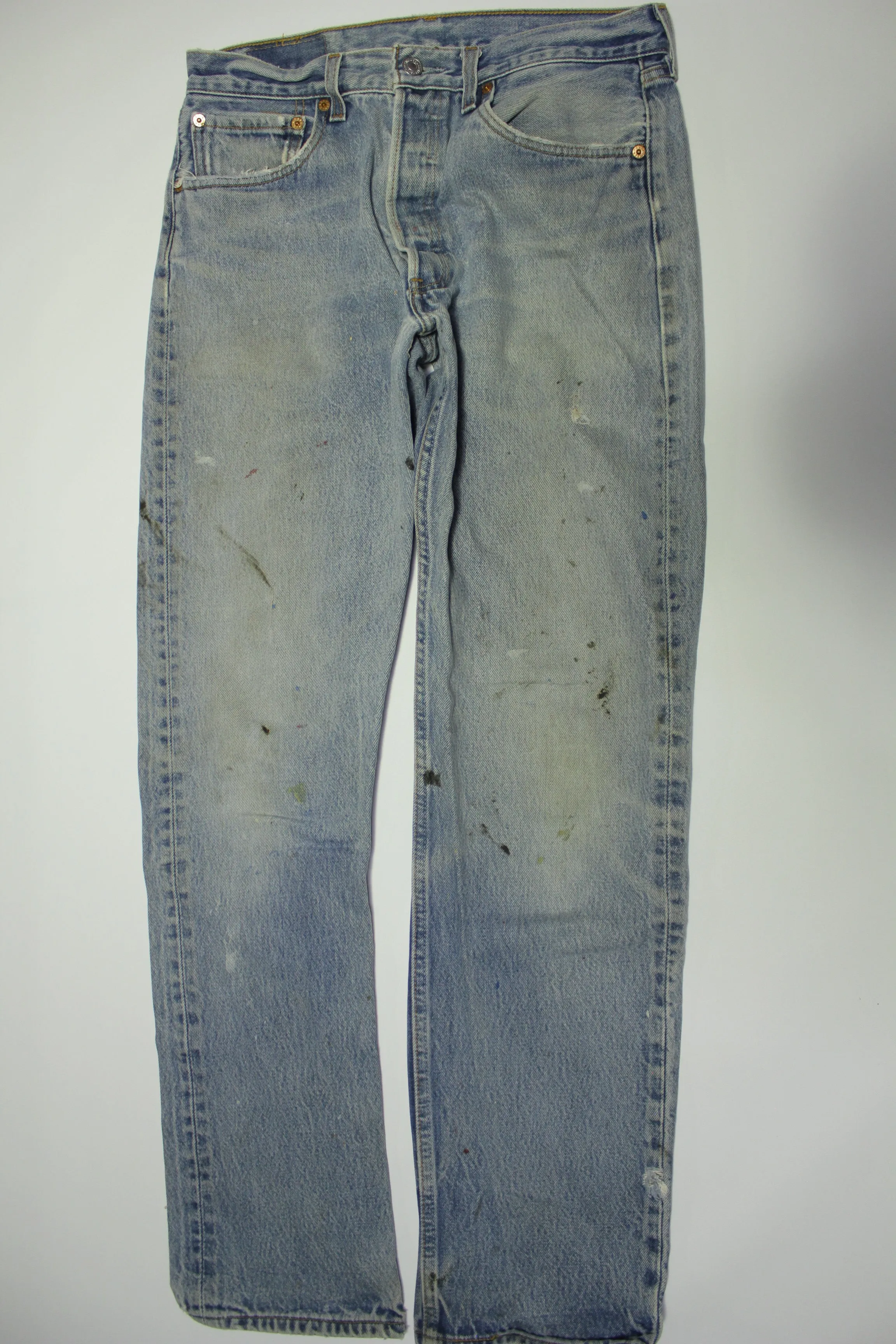 Levis 501xx Red Tab Vintage 90's Distressed Button Fly Denim Grunge Rocker Jeans