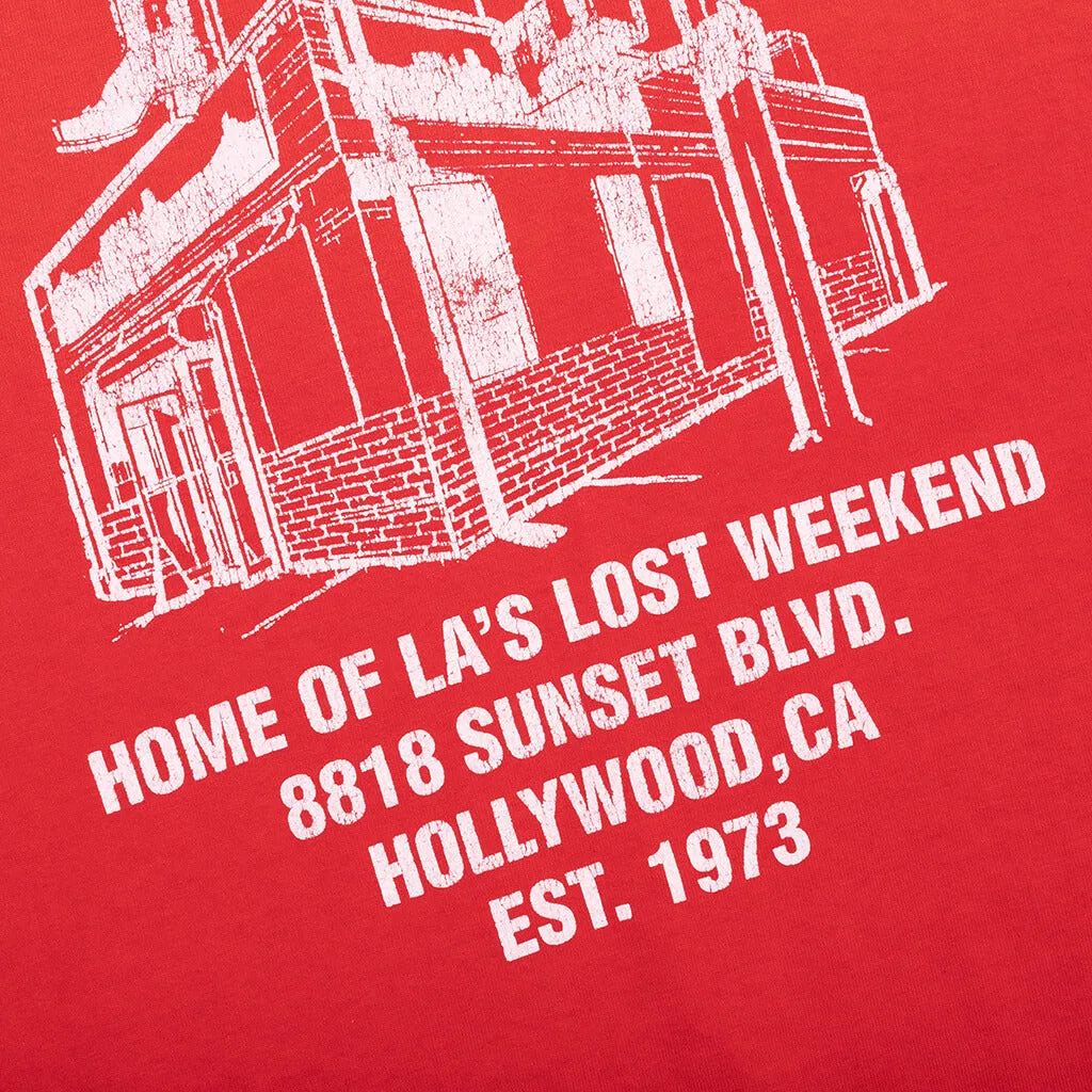 Lost Weekend Bar T-Shirt - Red