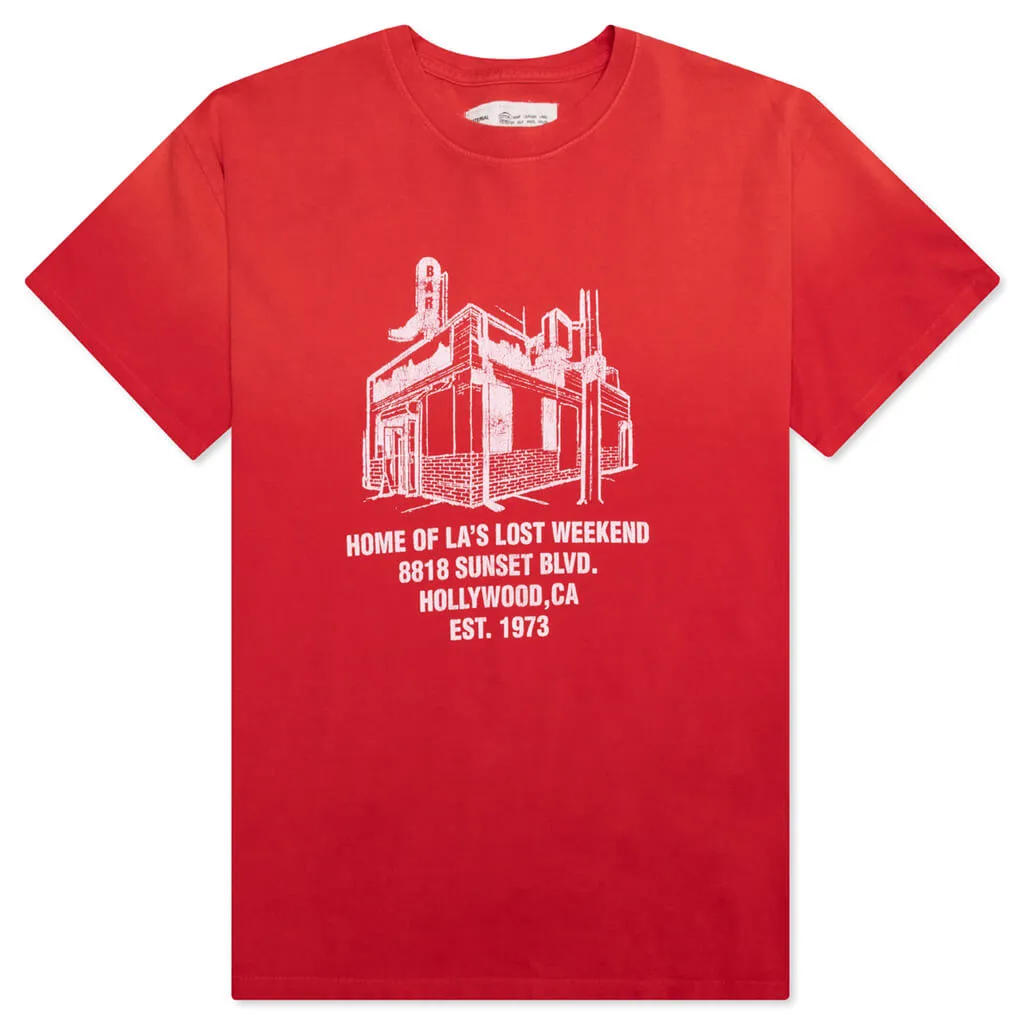 Lost Weekend Bar T-Shirt - Red