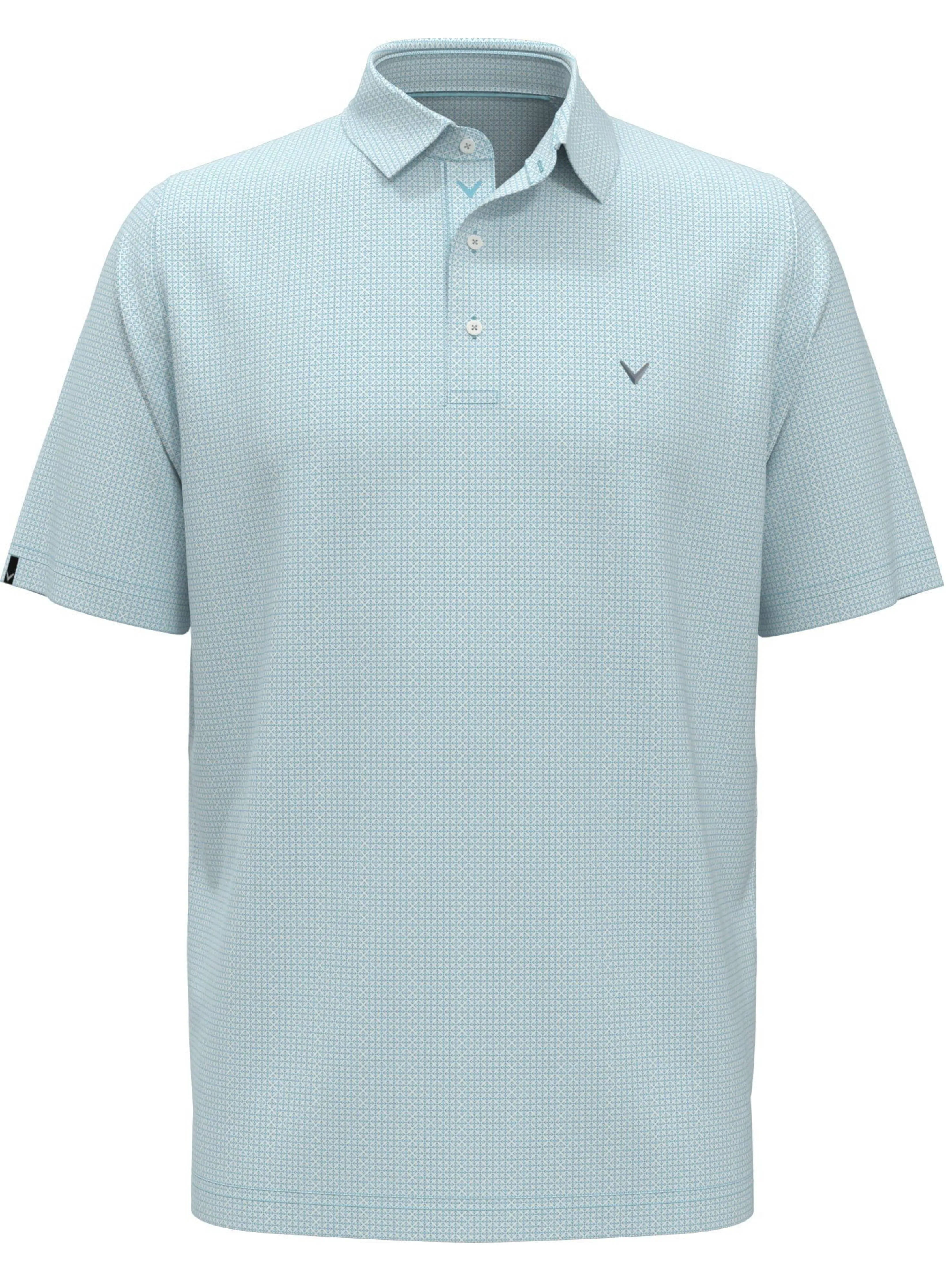 Mens Chevron Foulard Print Golf Polo