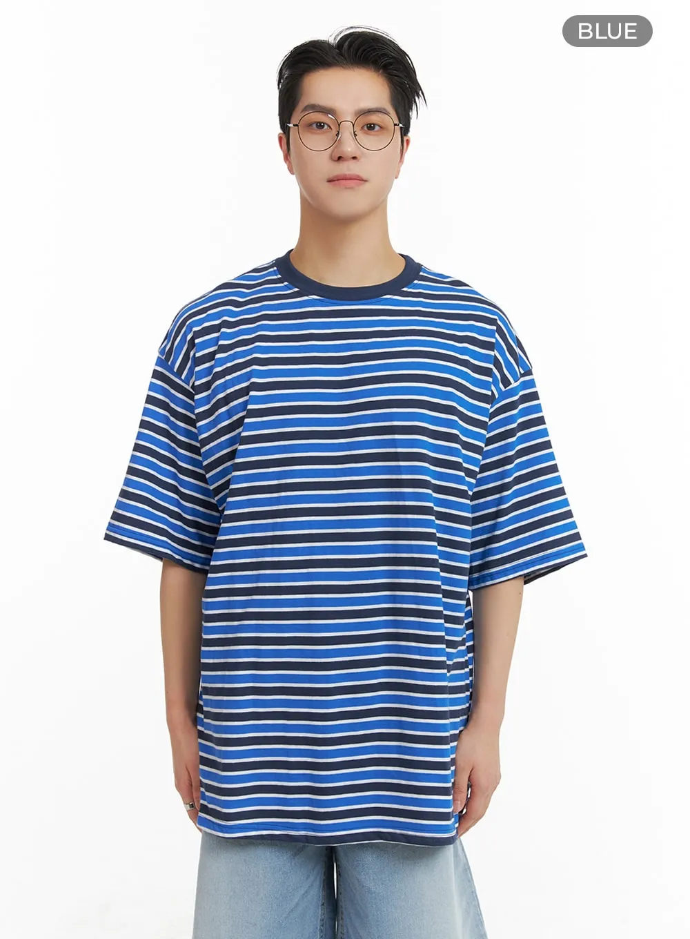 Men's Striped Cotton T-Shirt IA401