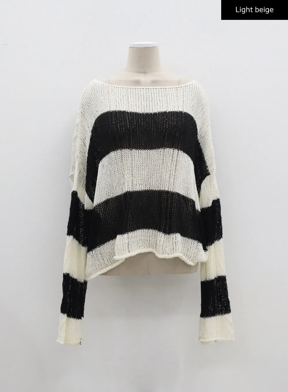 Mesh Stripe Sweater BA310