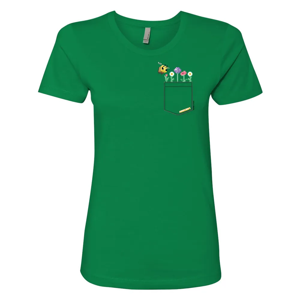 Minecraft Bee Pocket Women's Short Sleeve T-Shirt