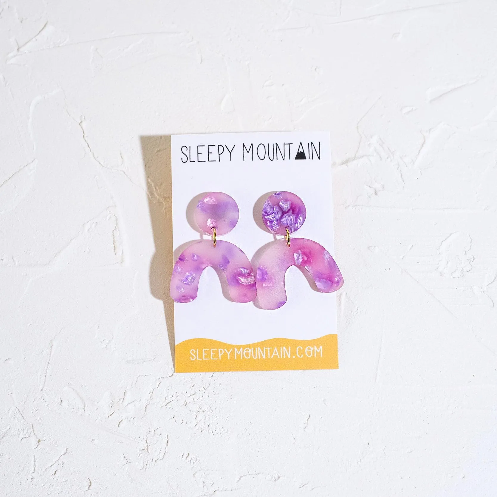 Mini Arch Earrings Petals Collection - Purple Haze