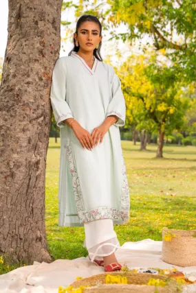 MINT GREEN EMBROIDERED SHIRT