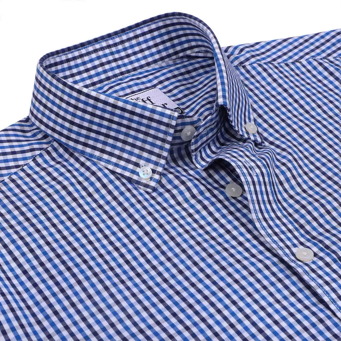 Monti Ultramarine Blue Button-Down Gingham Checks Shirt