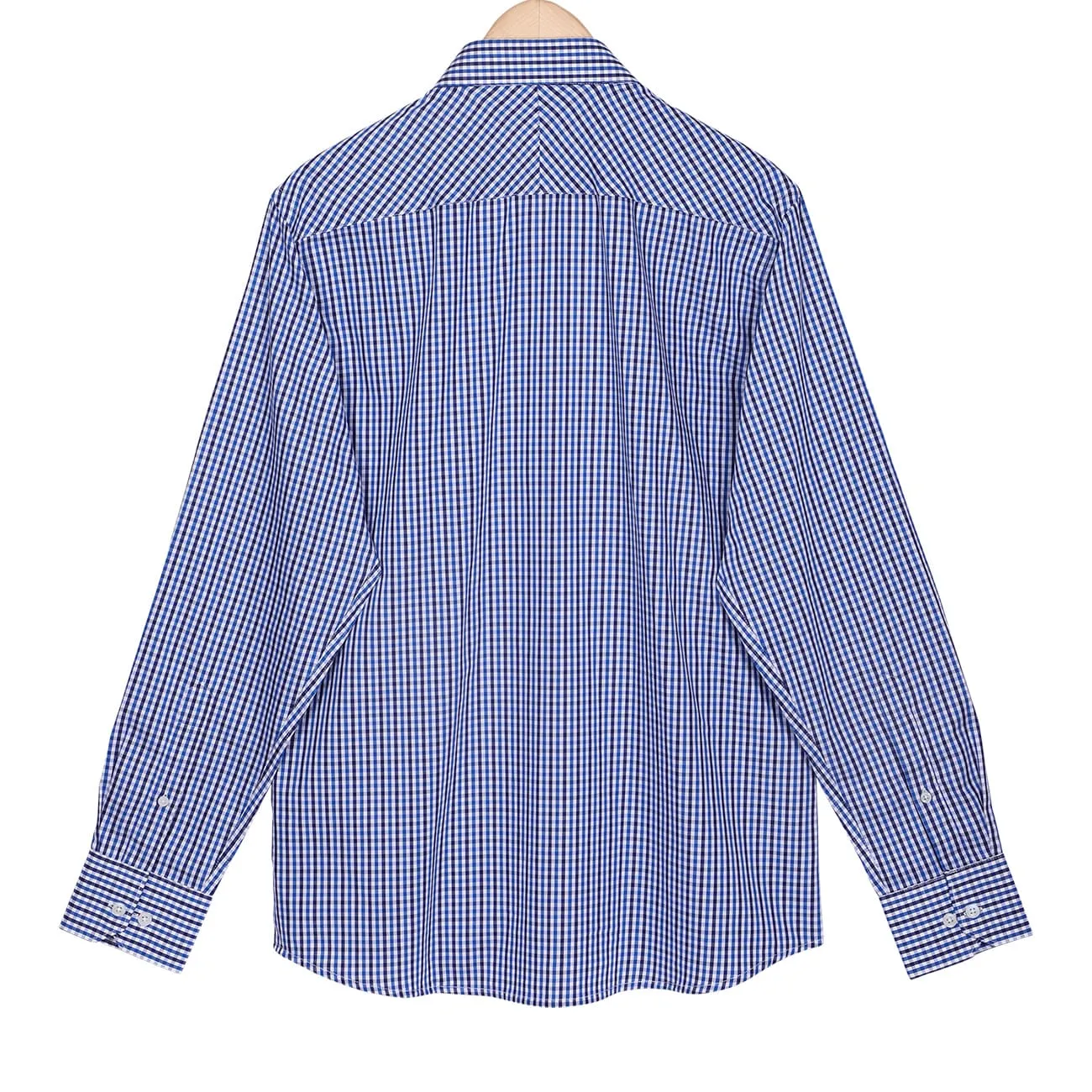 Monti Ultramarine Blue Button-Down Gingham Checks Shirt