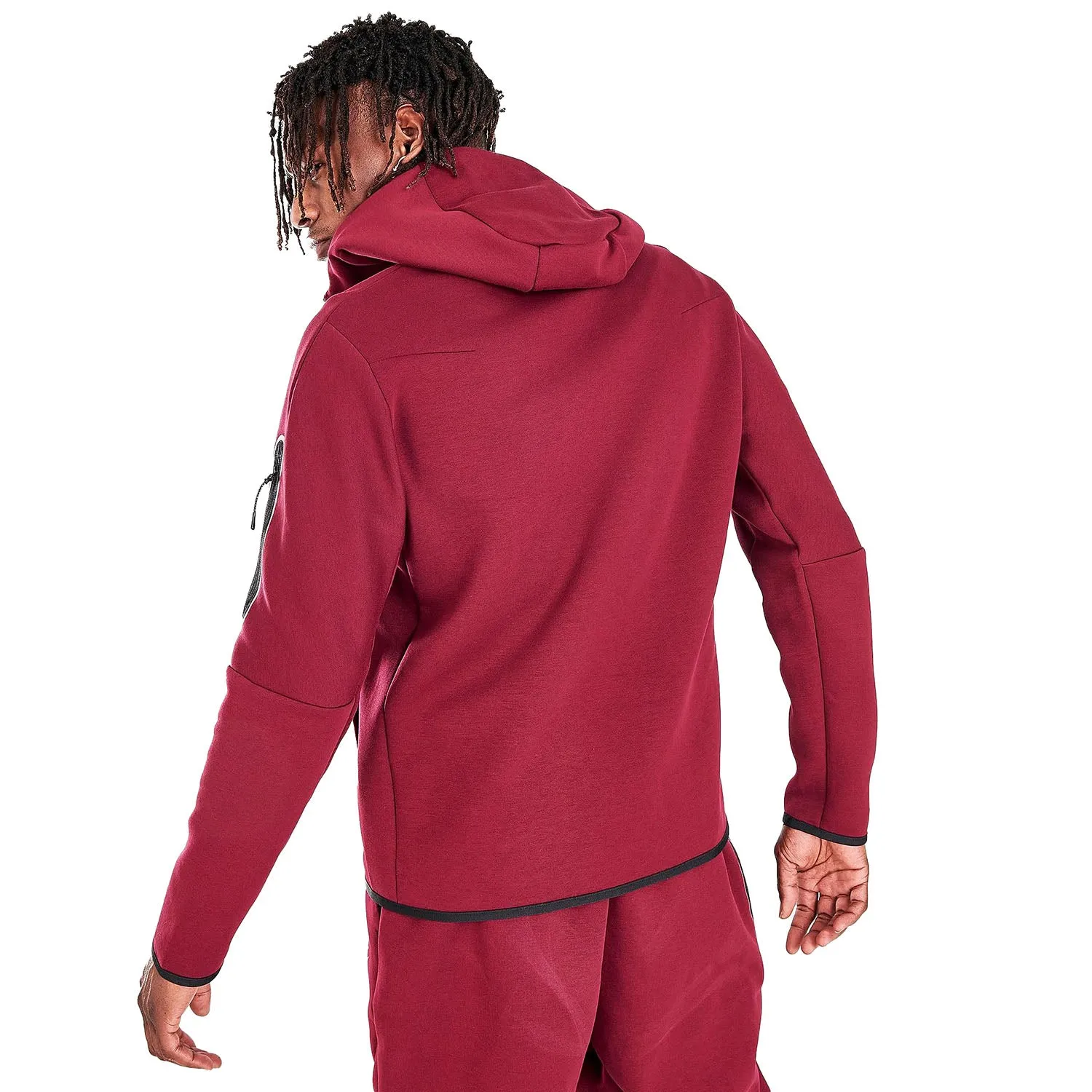 Nike Men's Tech Fleece Full-Zip Hoodie Team Red