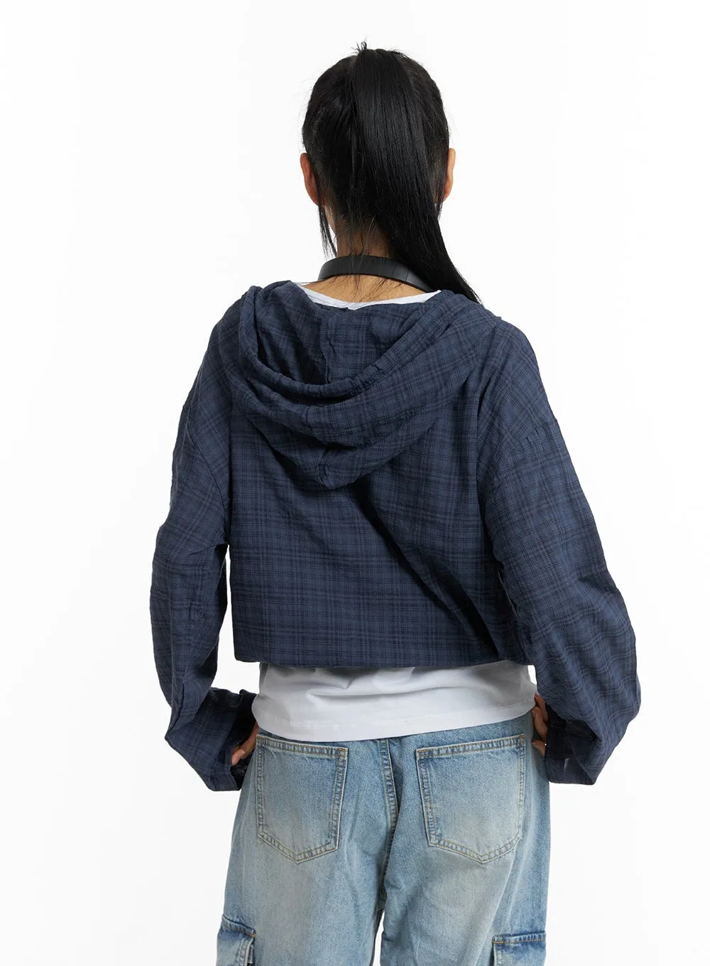 Plaid Pocket Hoodie CM407