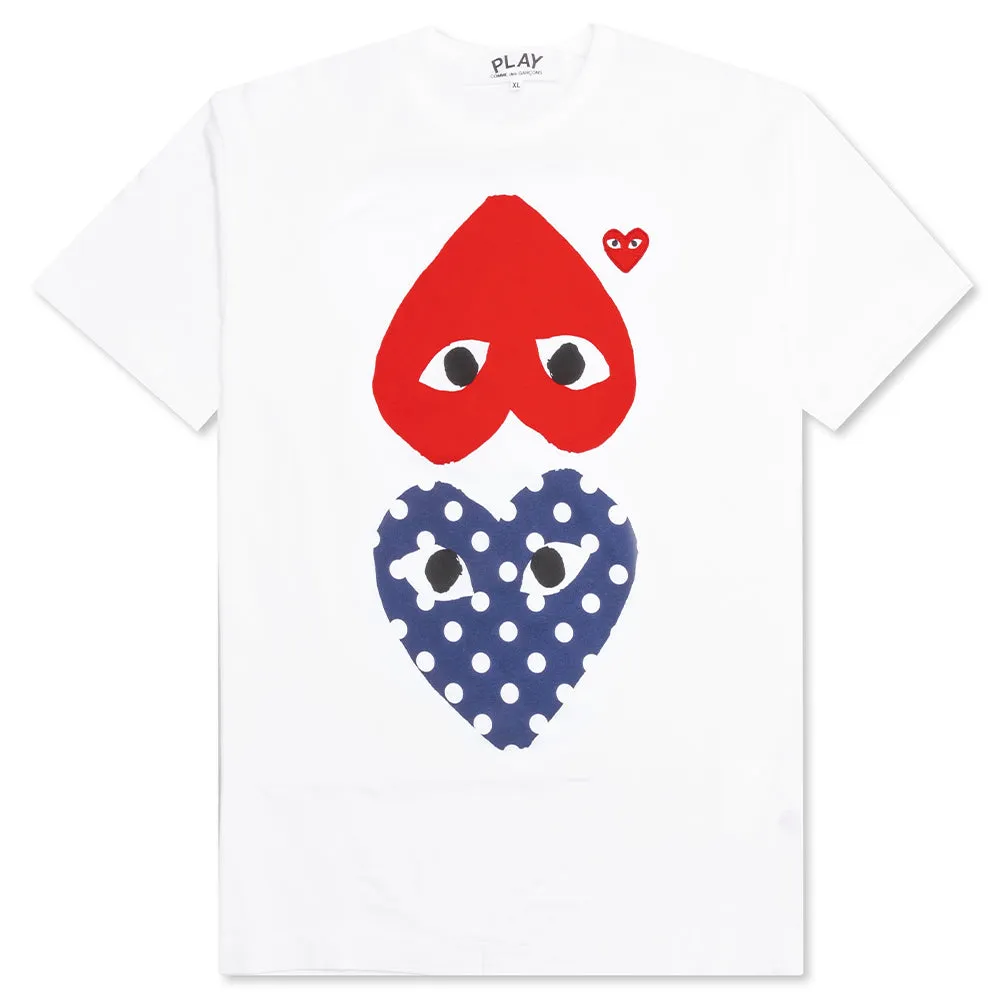 Polka Dot Mirror T-Shirt - White