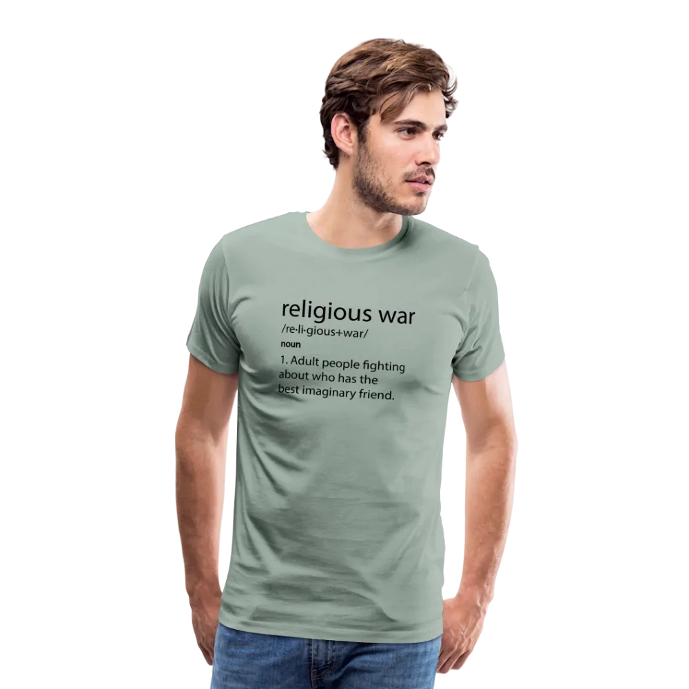 Religious War - The Imaginary Friend Debate" Premium T-Shirt Light