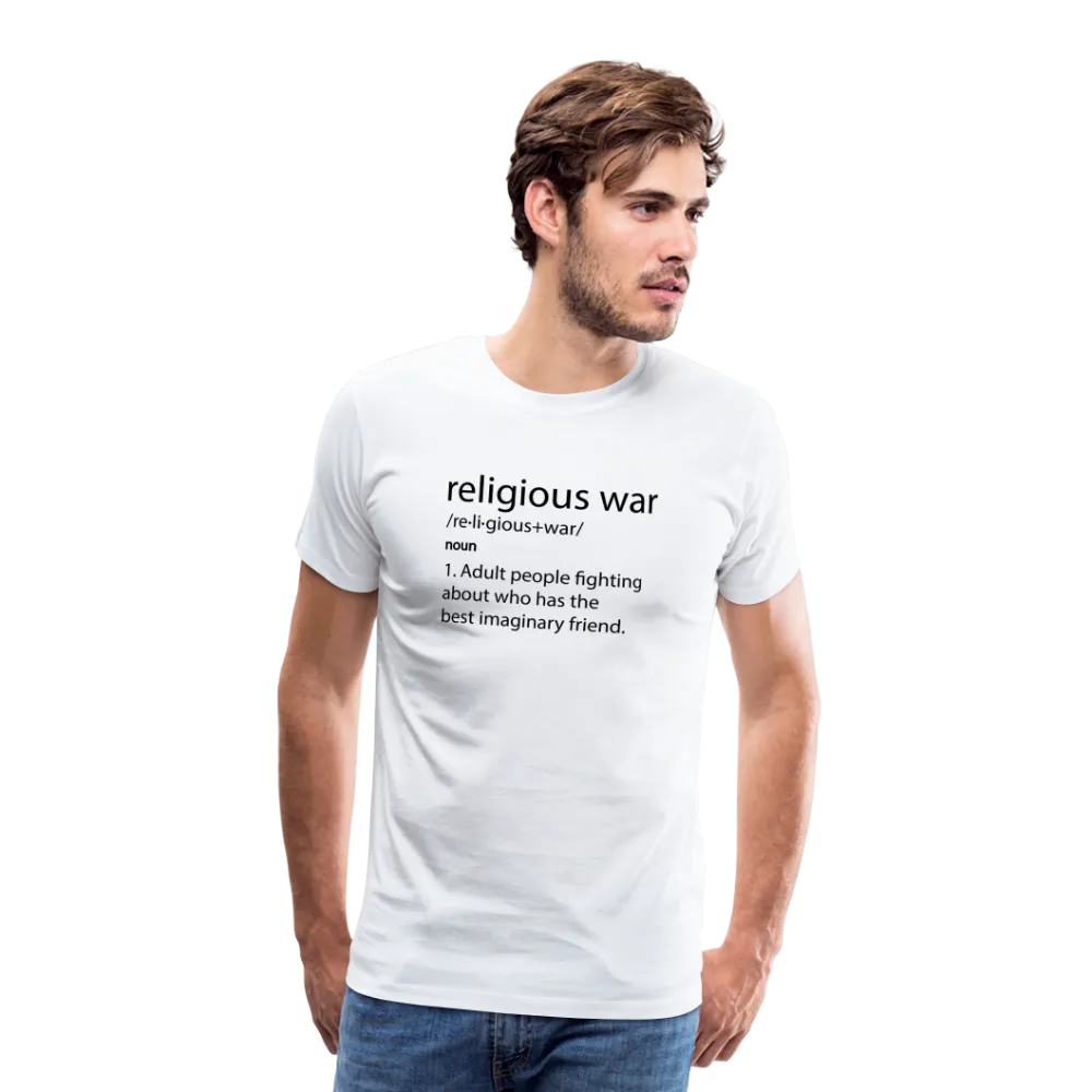 Religious War - The Imaginary Friend Debate" Premium T-Shirt Light