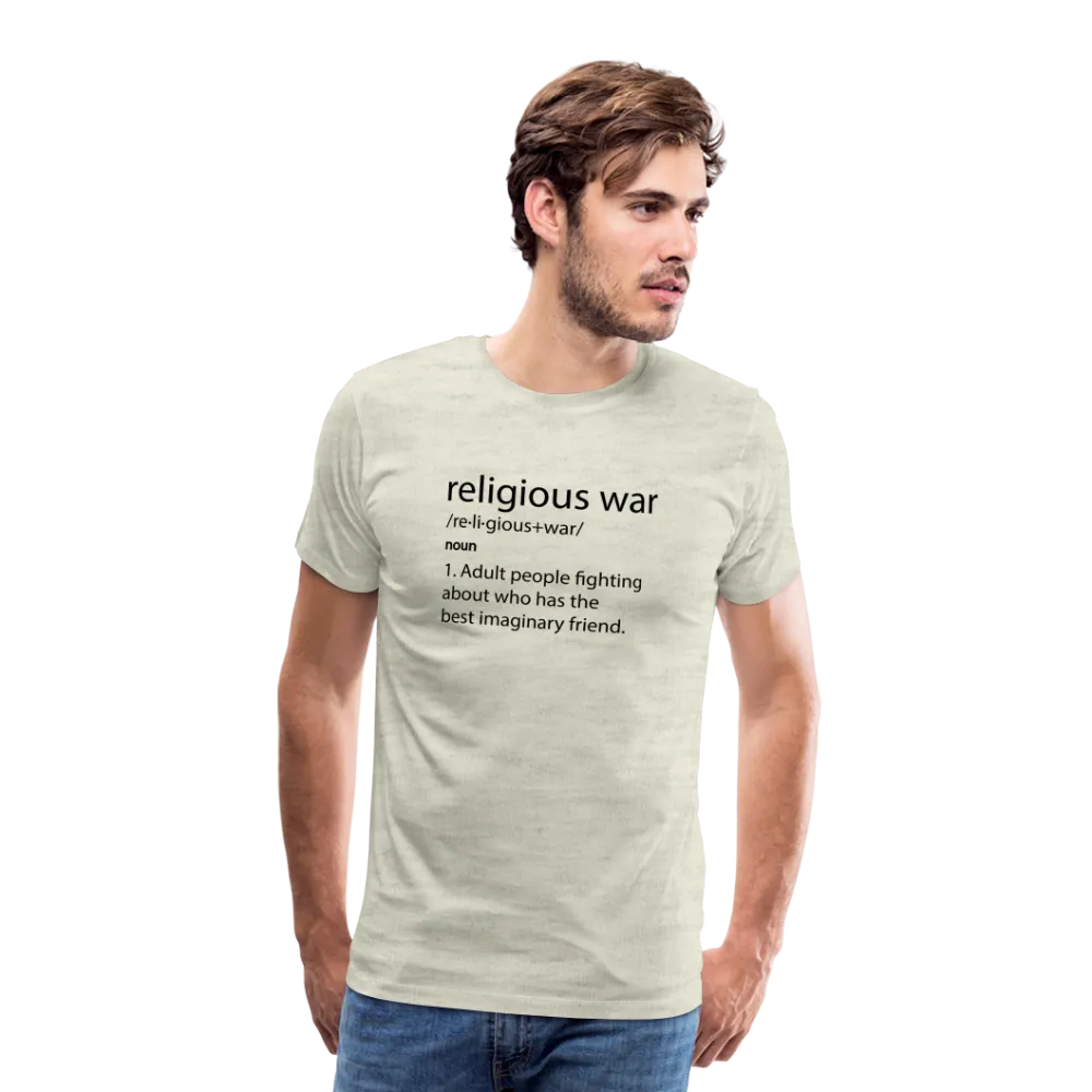 Religious War - The Imaginary Friend Debate" Premium T-Shirt Light