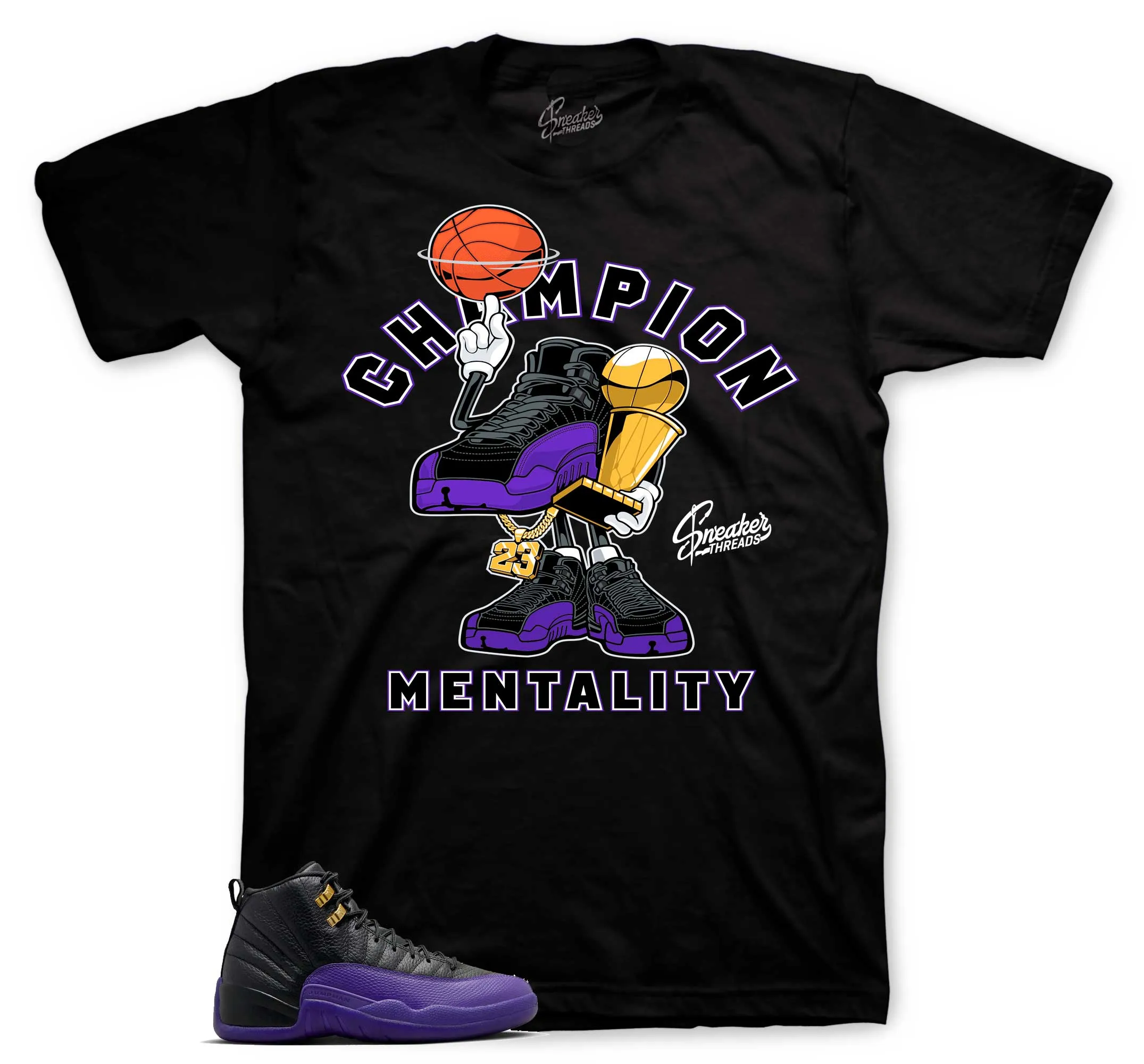 Retro 12 Field Purple Championship Mentality Shirt