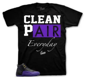 Retro 12 Field Purple Clean Pair Shirt