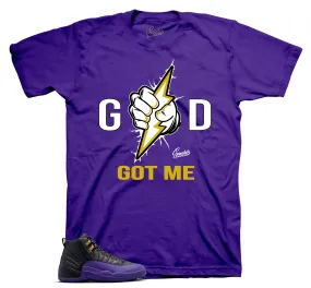 Retro 12 Field Purple God Got Me Shirt