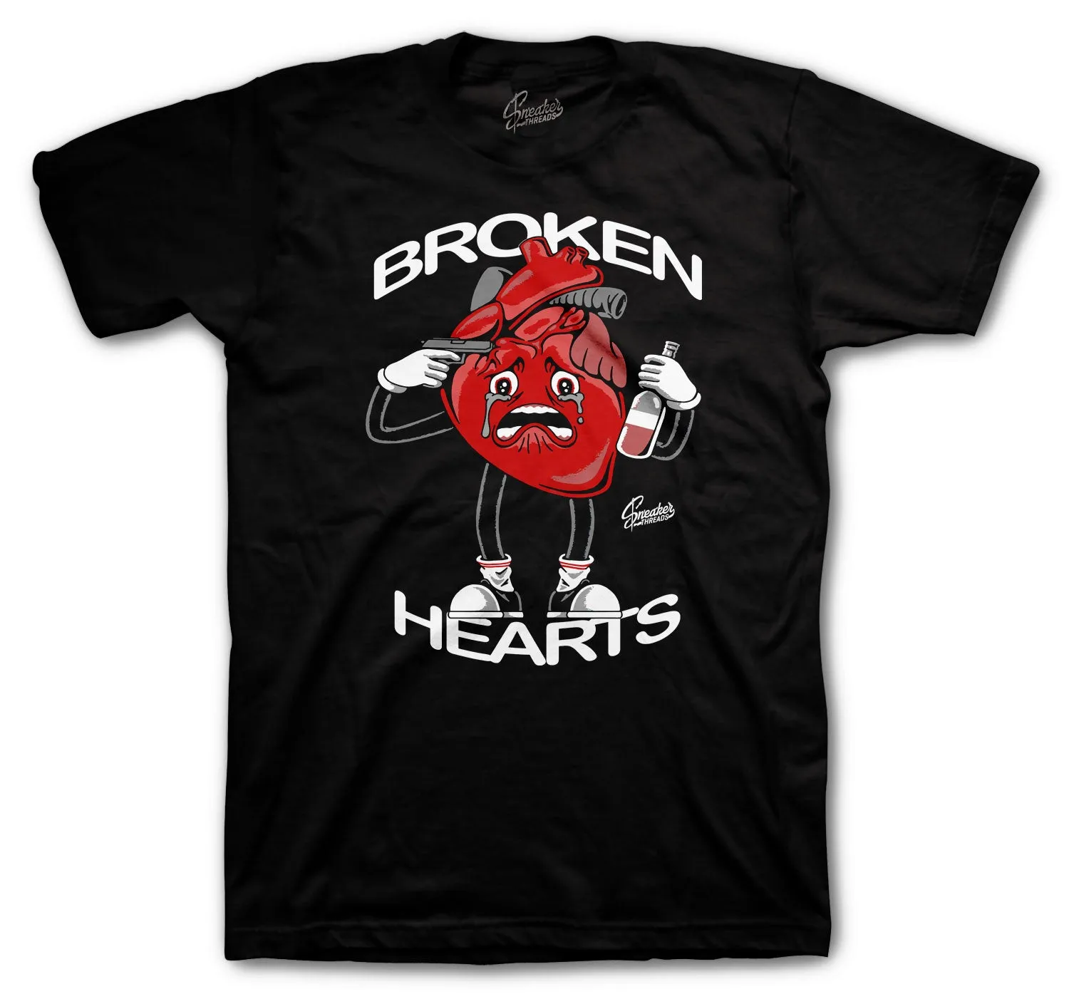 Retro 13 Red Flint Broken Hearts Shirt