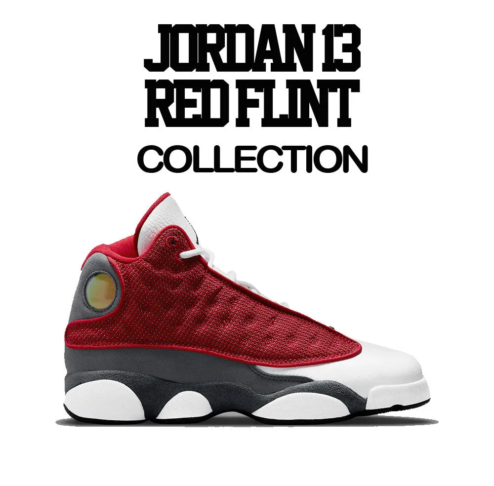 Retro 13 Red Flint Broken Hearts Shirt