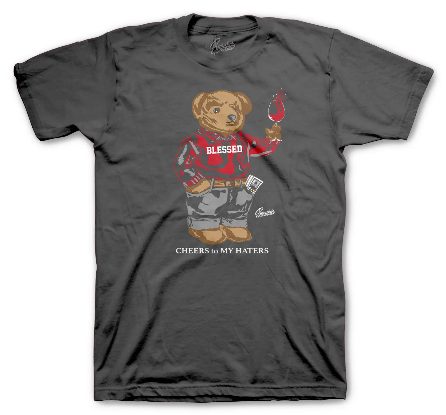 Retro 13 Red Flint Cheers Bear Shirt