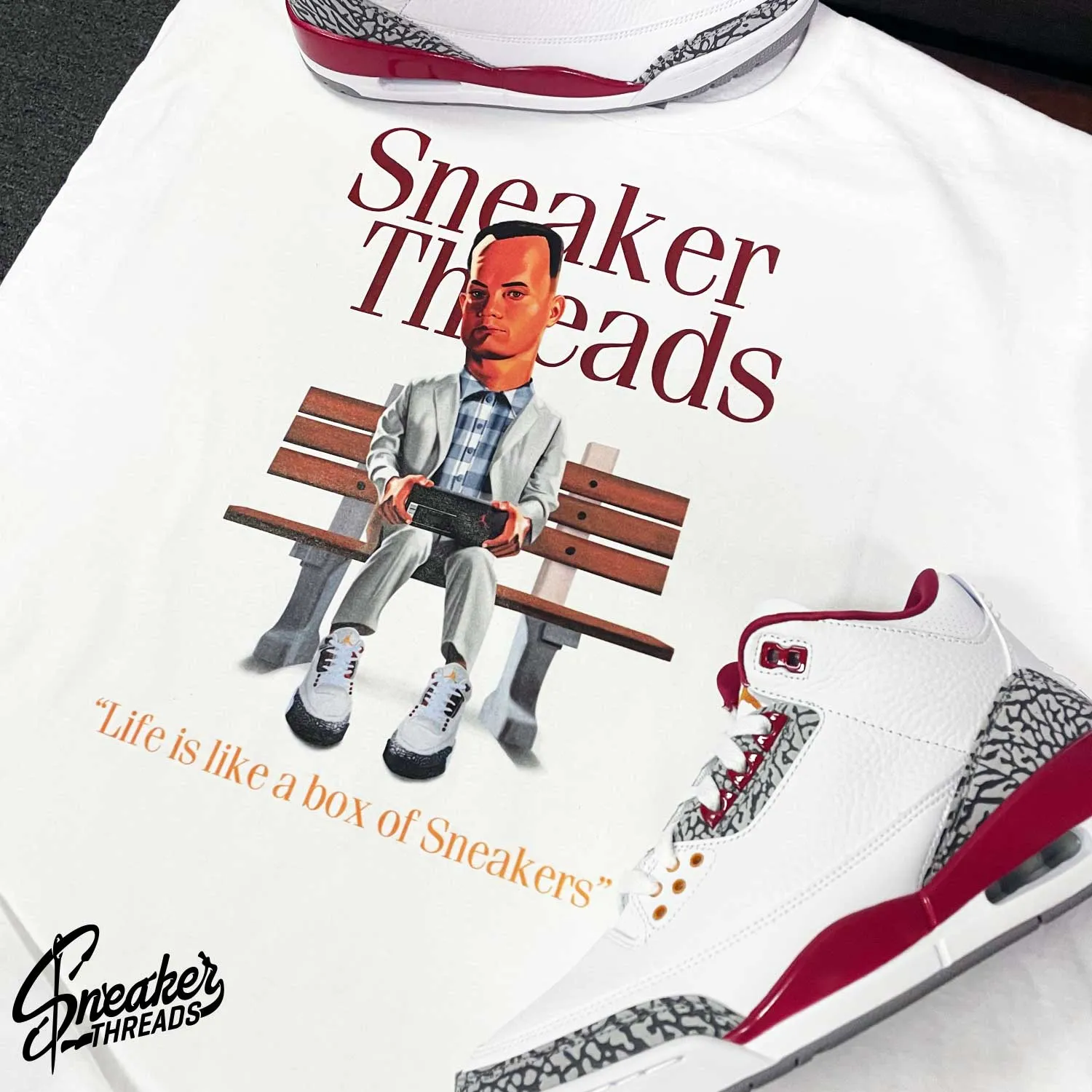 Retro 3 Cardinal Red Box Of Sneakers Shirt