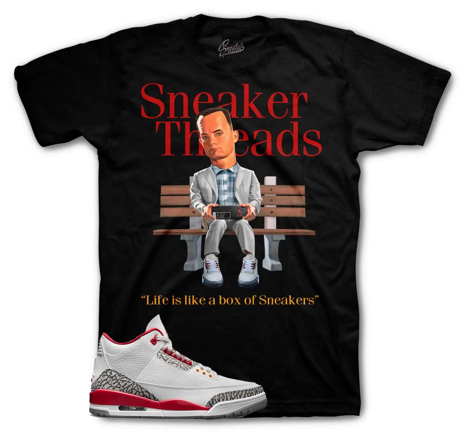 Retro 3 Cardinal Red Box Of Sneakers Shirt