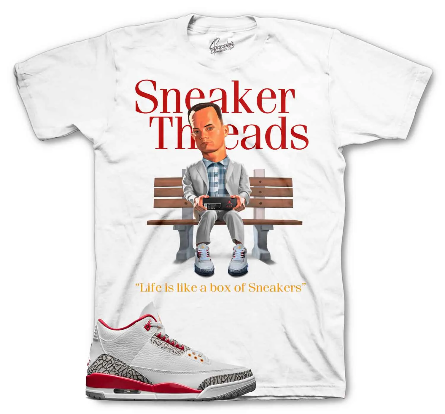 Retro 3 Cardinal Red Box Of Sneakers Shirt