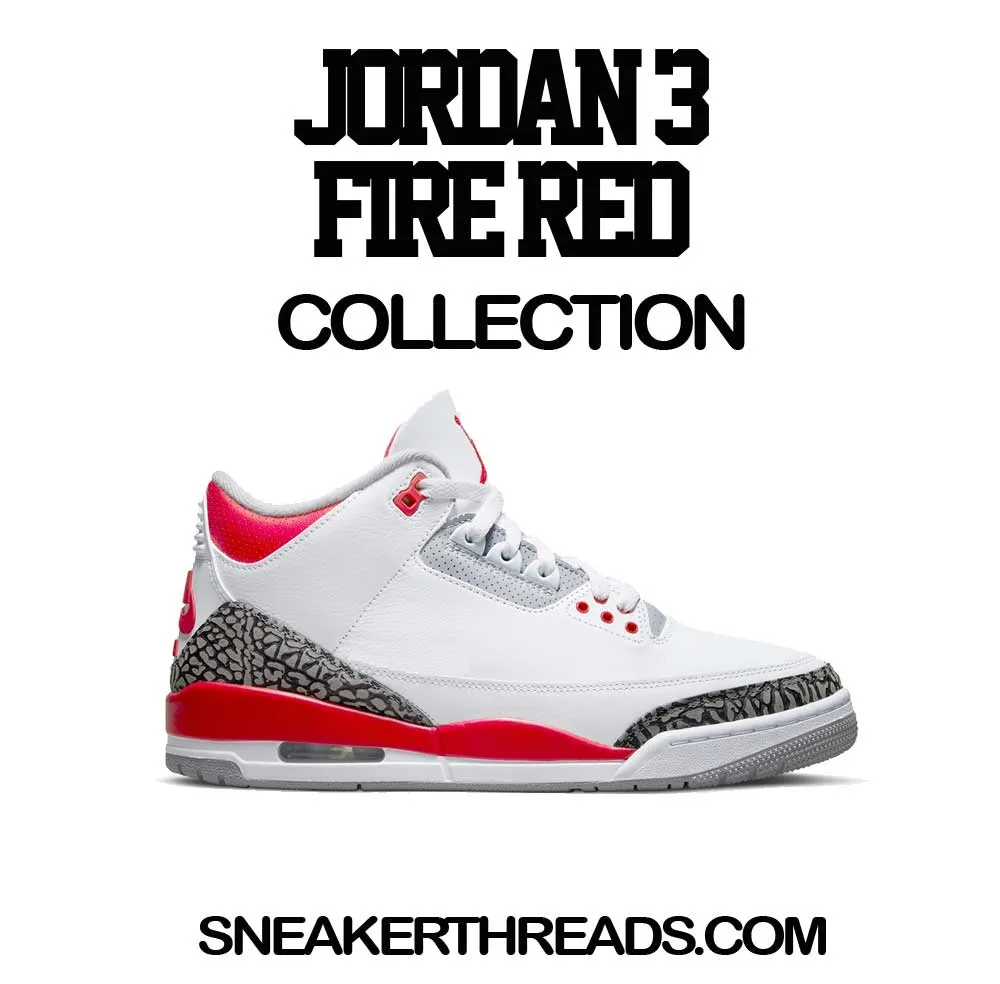 Retro 3 Fire Red  Clean Pair Shirt