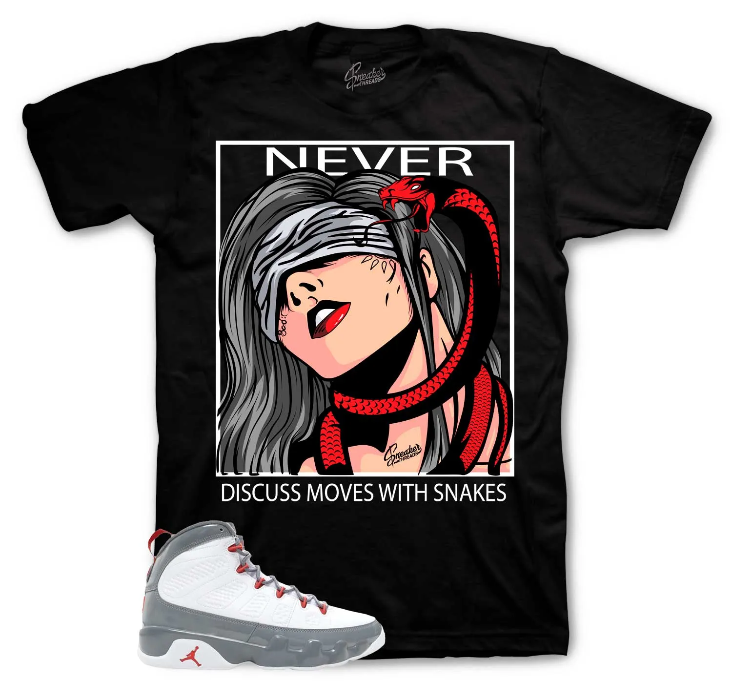 Retro 9 Fire Red Never Discuss Shirt