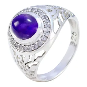 Riyo Fair Gem Amethyst 925 Sterling Silver Ring Gift For Handmade