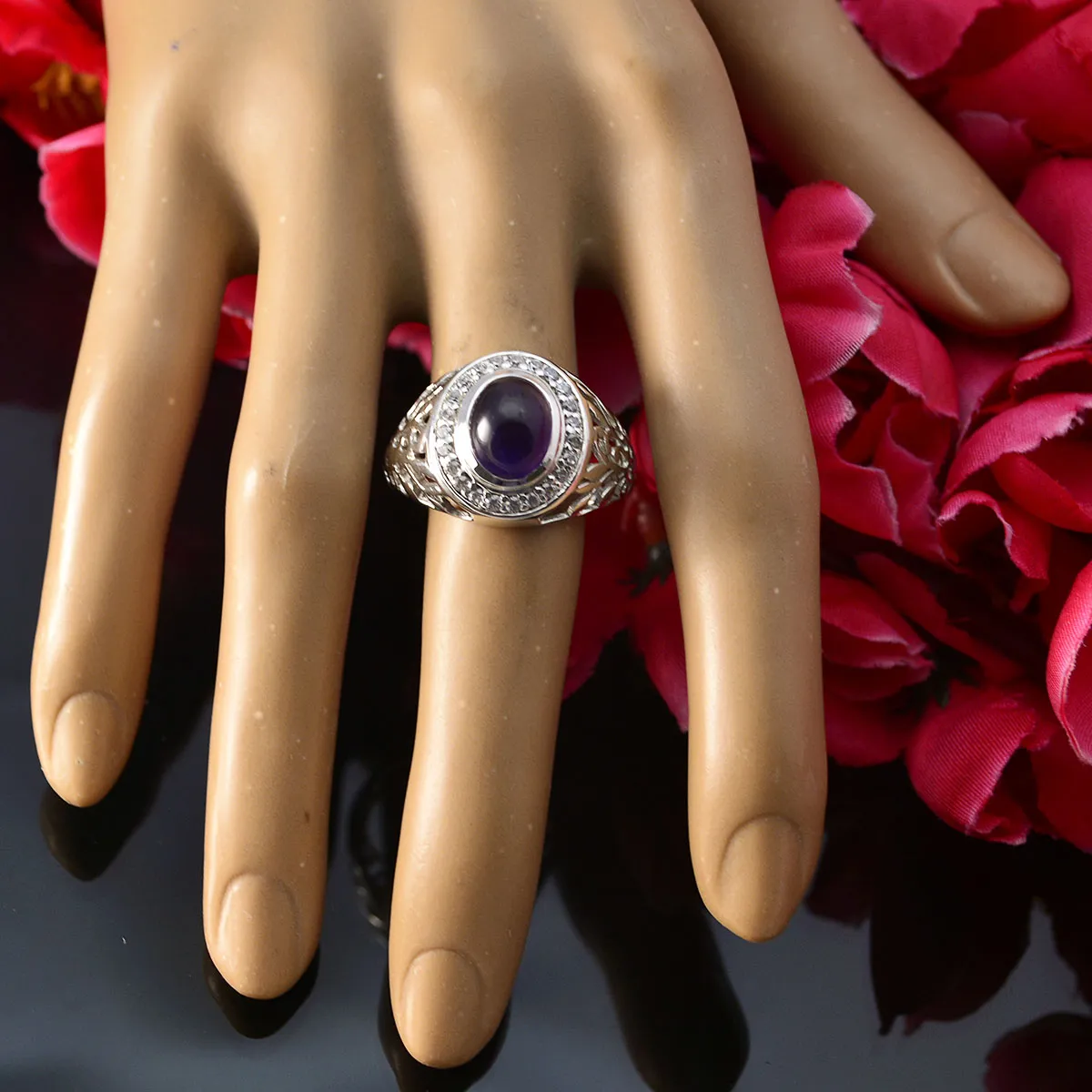 Riyo Fair Gem Amethyst 925 Sterling Silver Ring Gift For Handmade