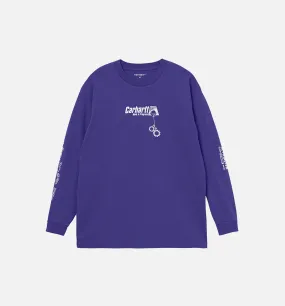 Scramble Long Sleeve Tee Mens T-Shirt - Purple