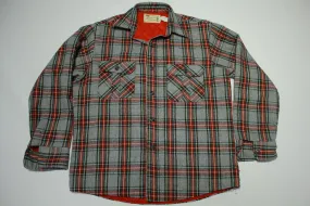 Sears Fieldmaster Perma-Prest Quilt Lined Vintage 60's Outdoor Wear Flannel Pocket Shirt