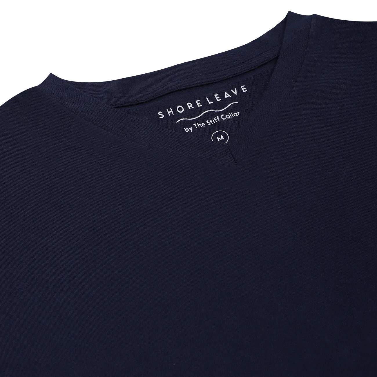 Shore Leave Midnight Navy V-Neck Premium Cotton T-shirt