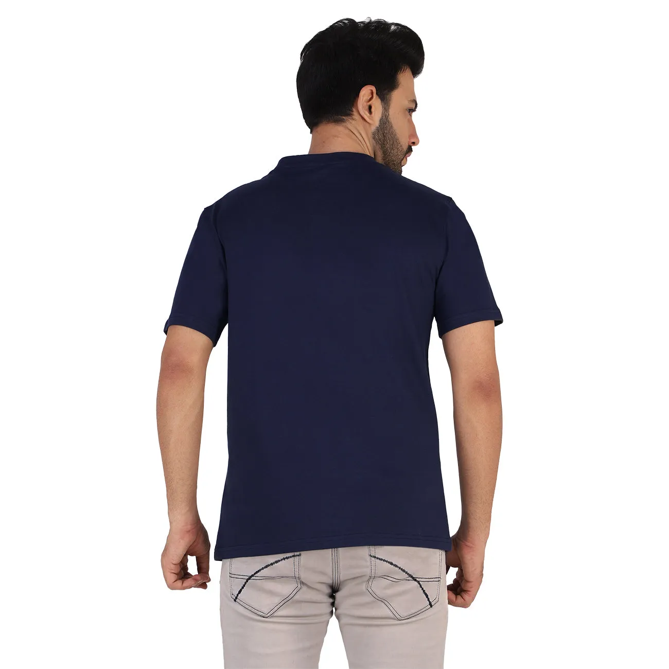 Shore Leave Midnight Navy V-Neck Premium Cotton T-shirt