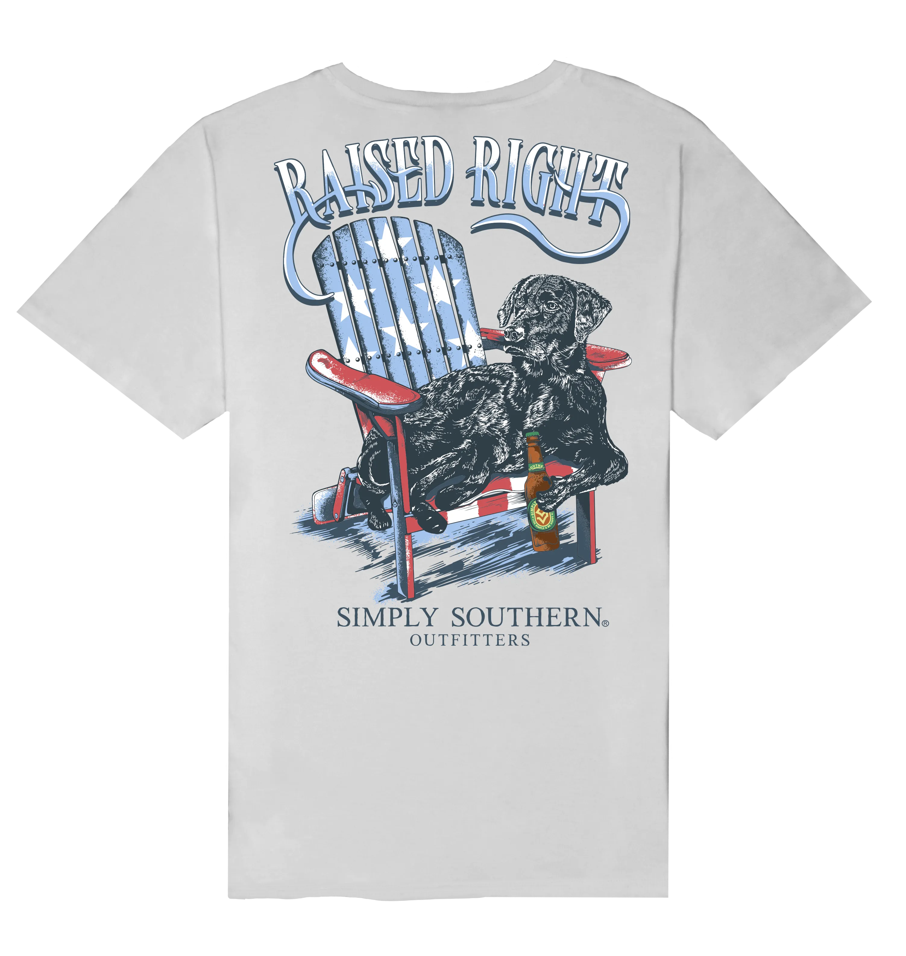 Simply Southern Raised Right Lab Patriotic Tee