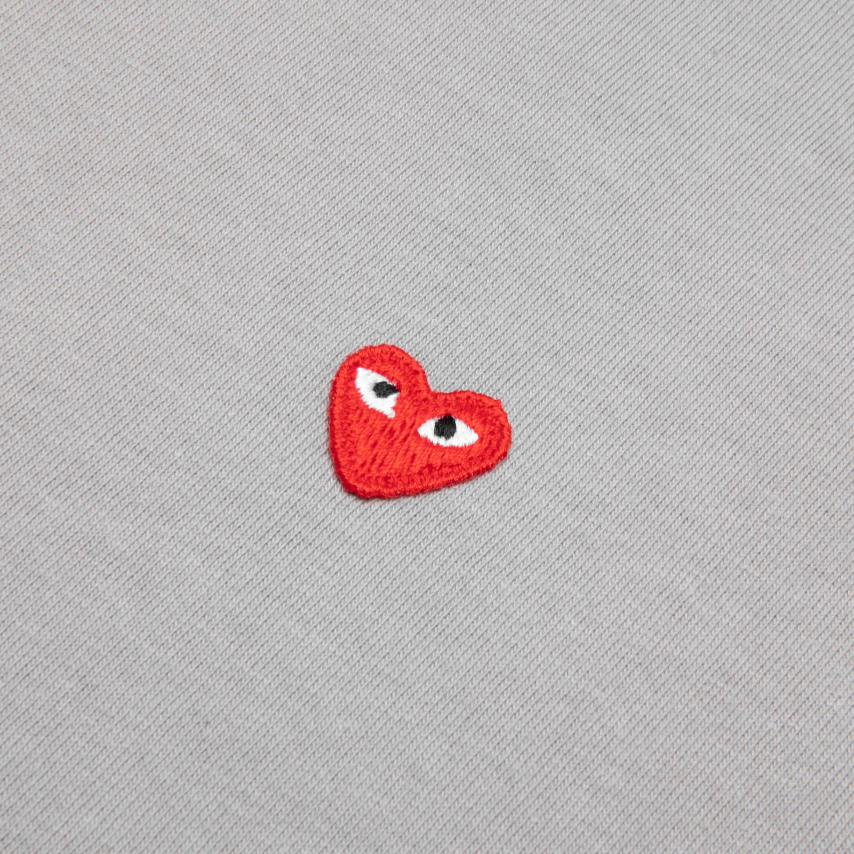 Small Red Heart T-Shirt - Grey