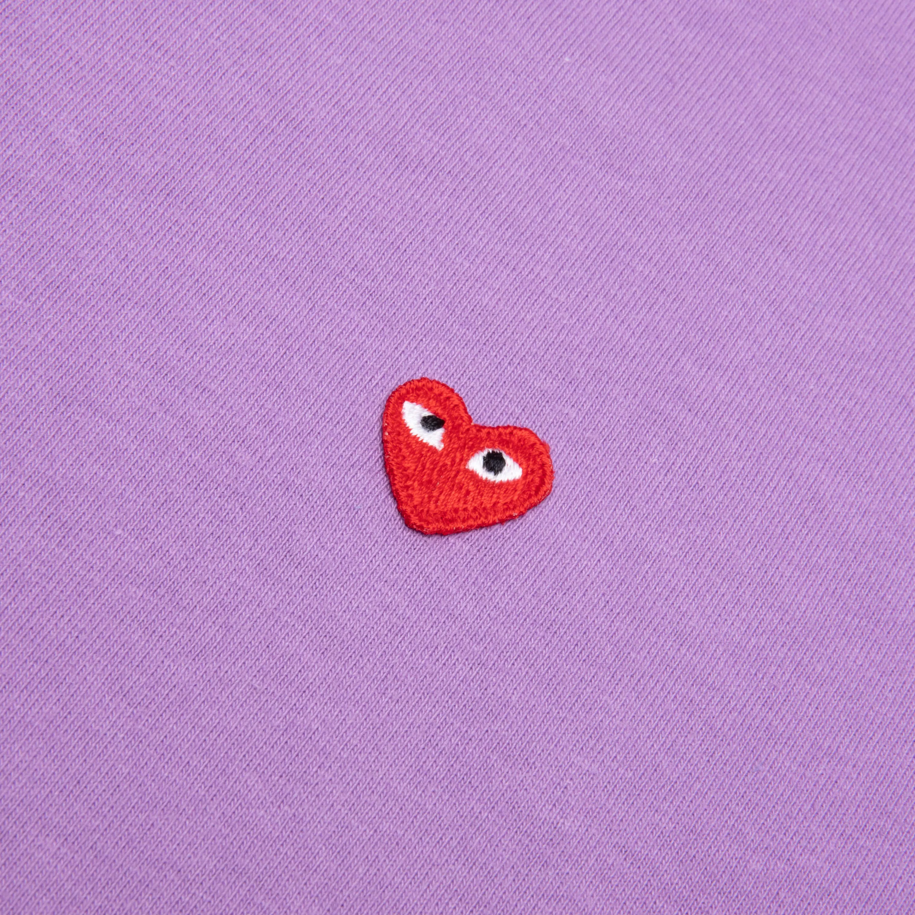 Small Red Heart T-Shirt - Purple