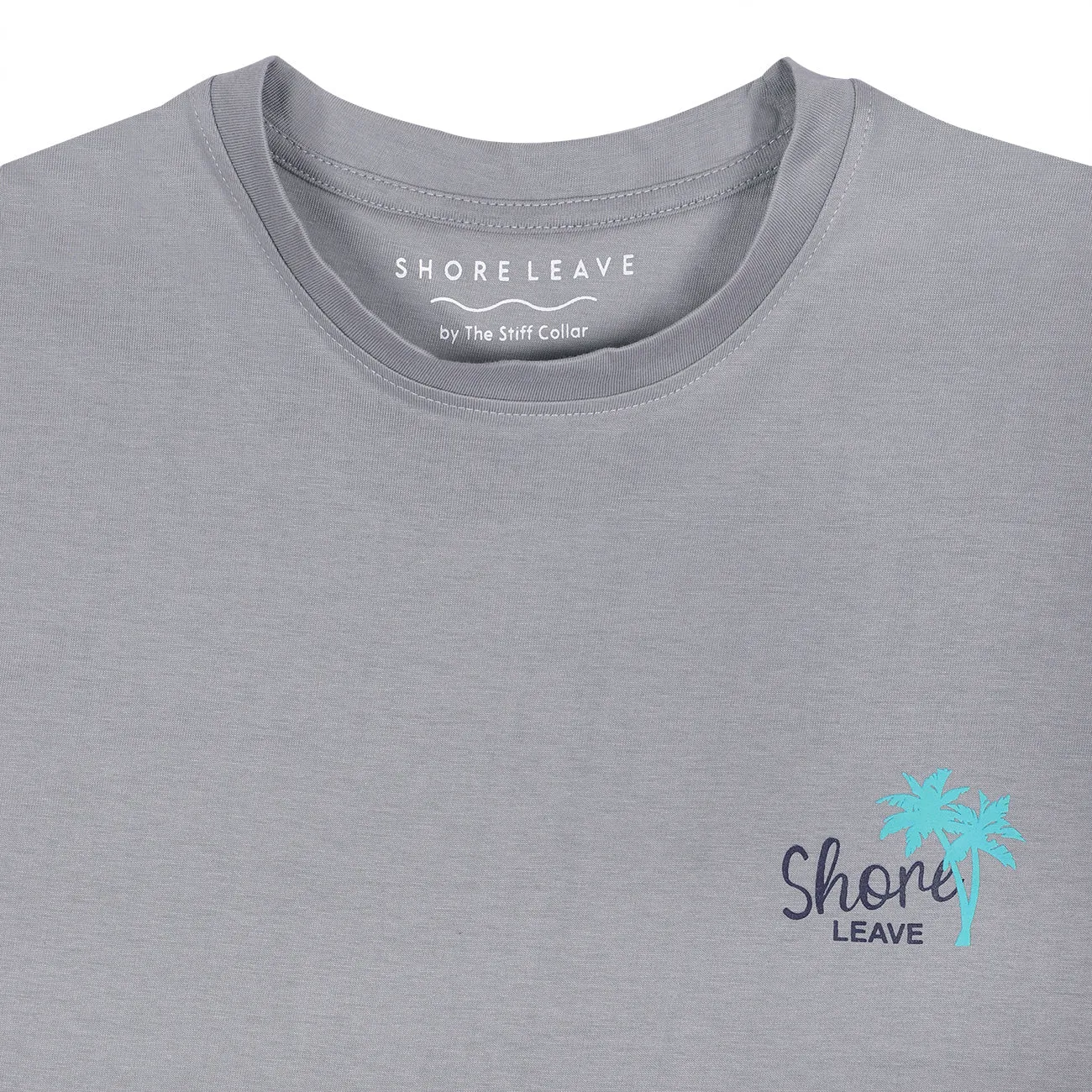 Soft Enzyme Washed Stone Grey Round Neck Cotton T-shirt