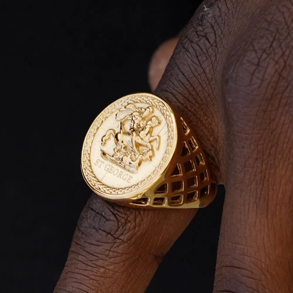 St George Sovereign Ring - Gold