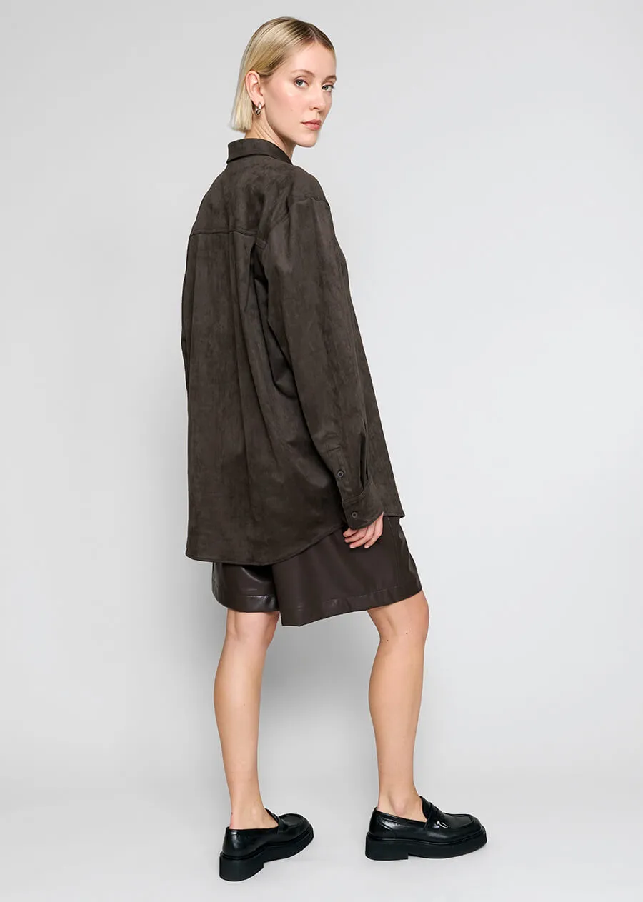 Suede Oversized Shirt