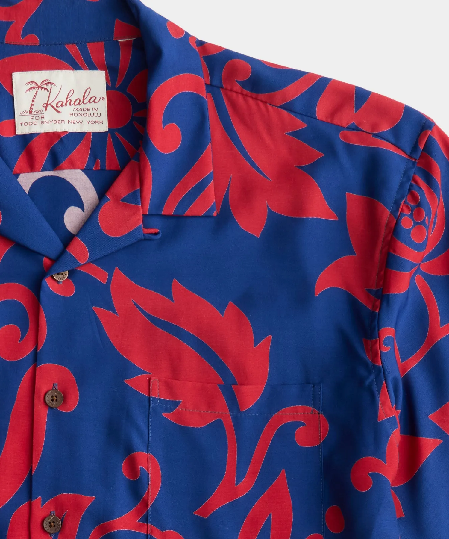 Todd Snyder x Kahala Aloha Shirt in Blue Floral