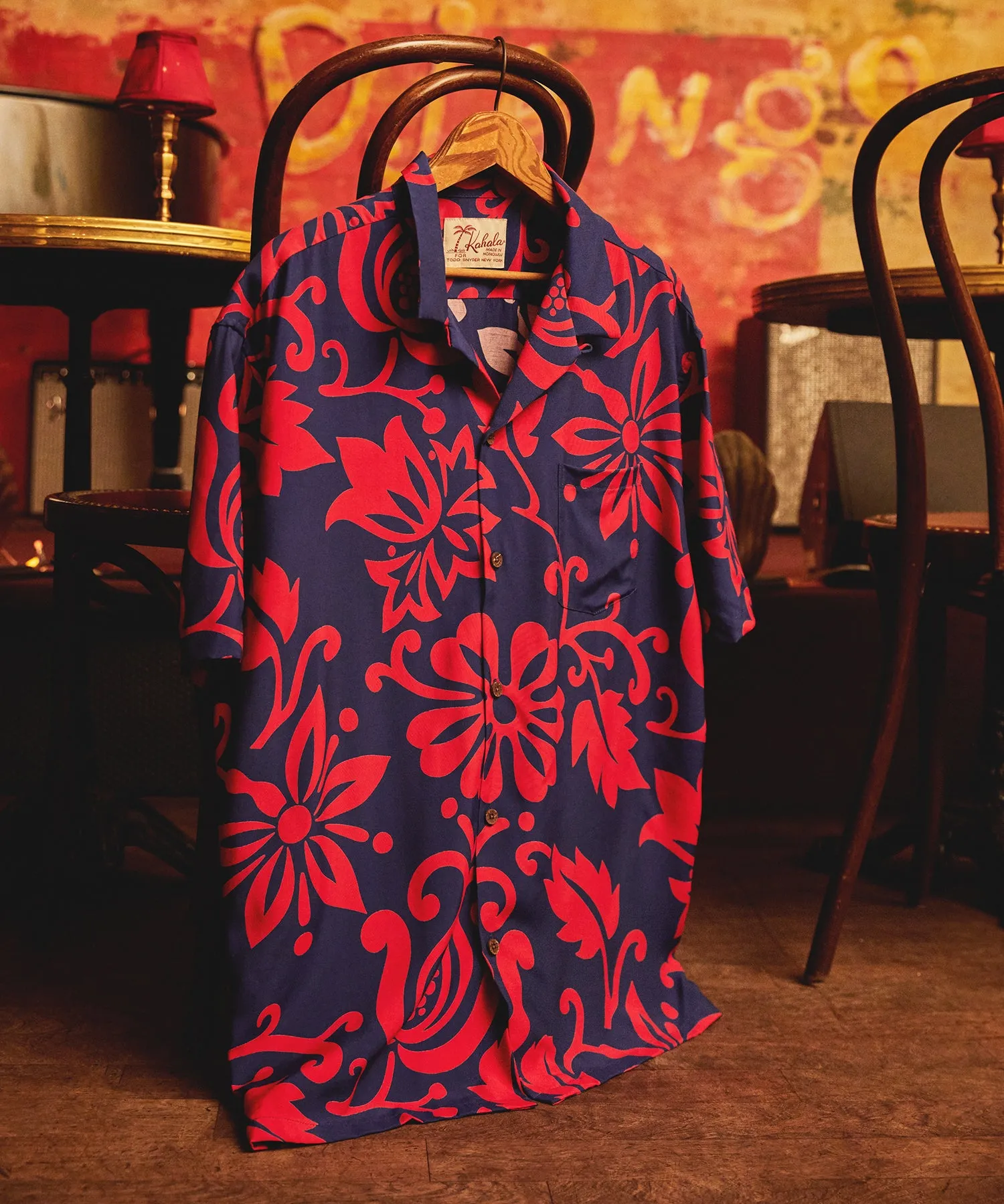 Todd Snyder x Kahala Aloha Shirt in Blue Floral